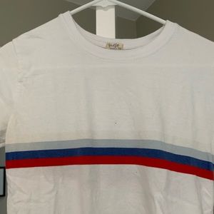 White striped brandy melville t shirt